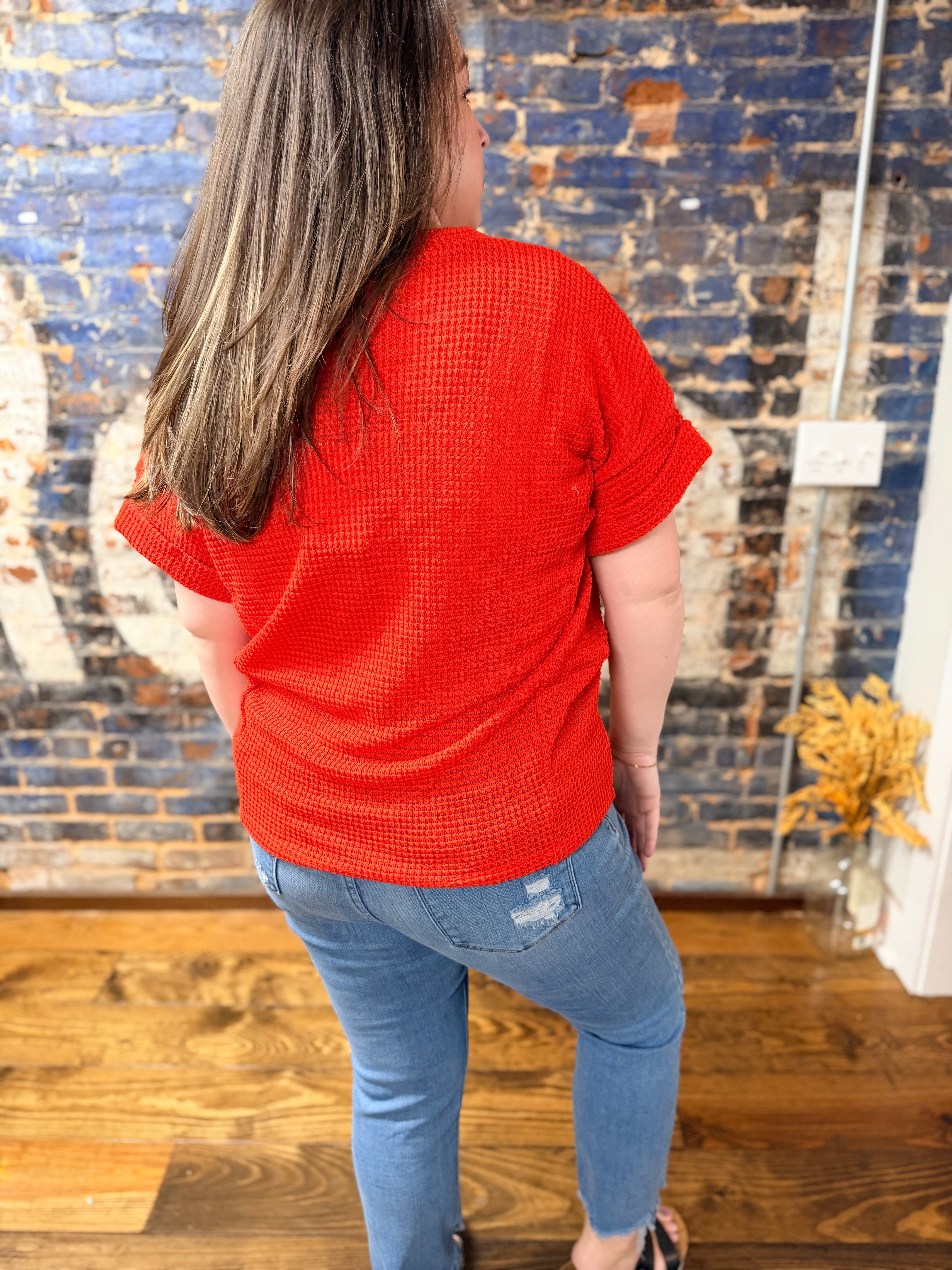 The Poppy Fields Waffle Top