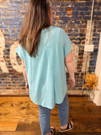 The Sea Breeze Waffle Poncho Top