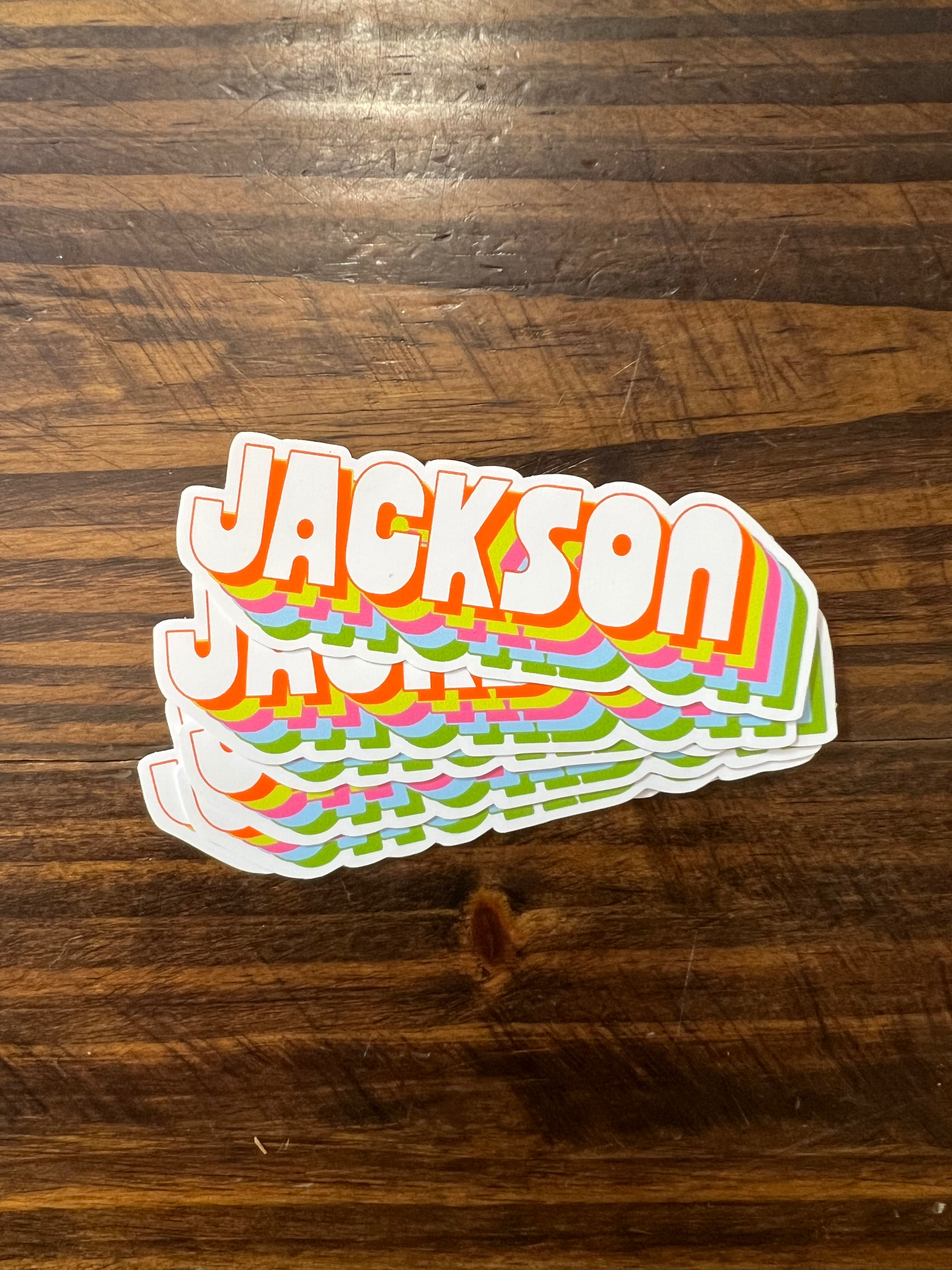 Colorful Jackson Sticker