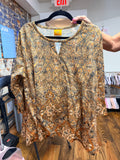 Brown Paisley Tunic Top