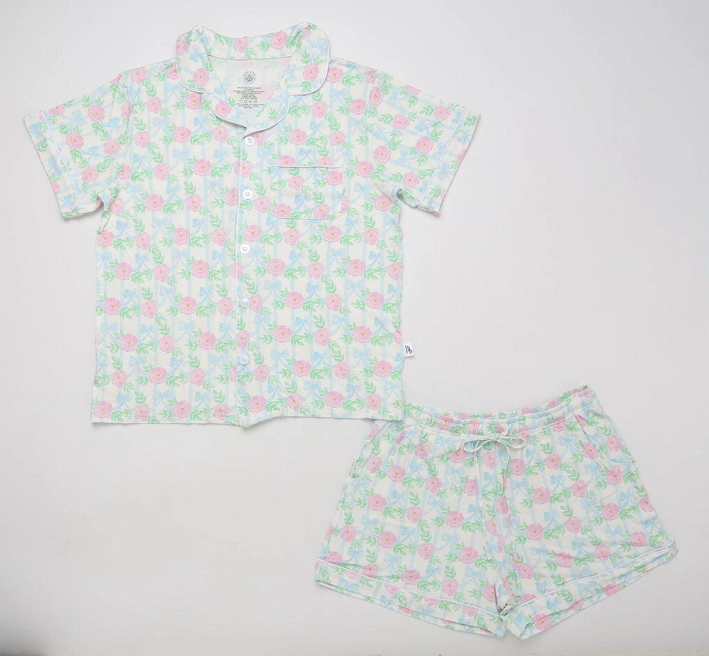 Ribbons & Roses Bamboo Pajamas Set - Adult