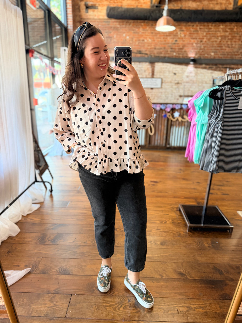 The Dot Your Day Top ⚫🤍