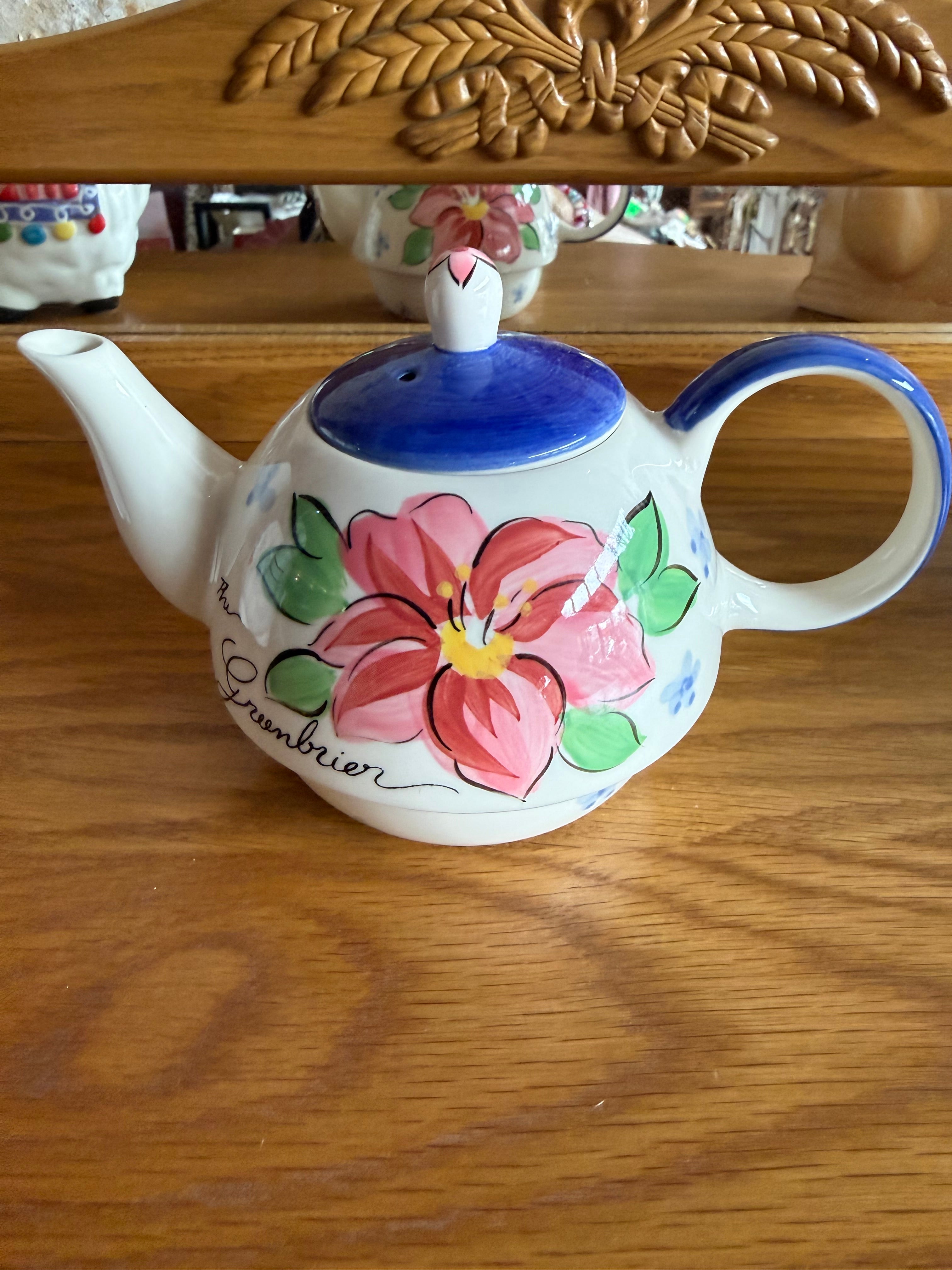The Greenbrier Flower Teapot