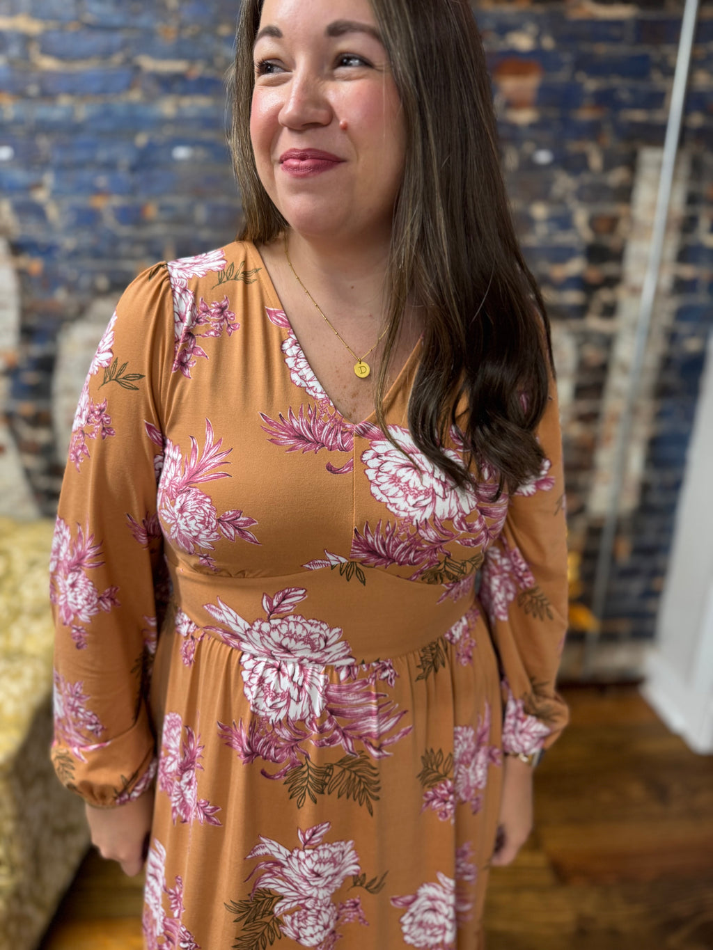 Golden Garden Midi Dress