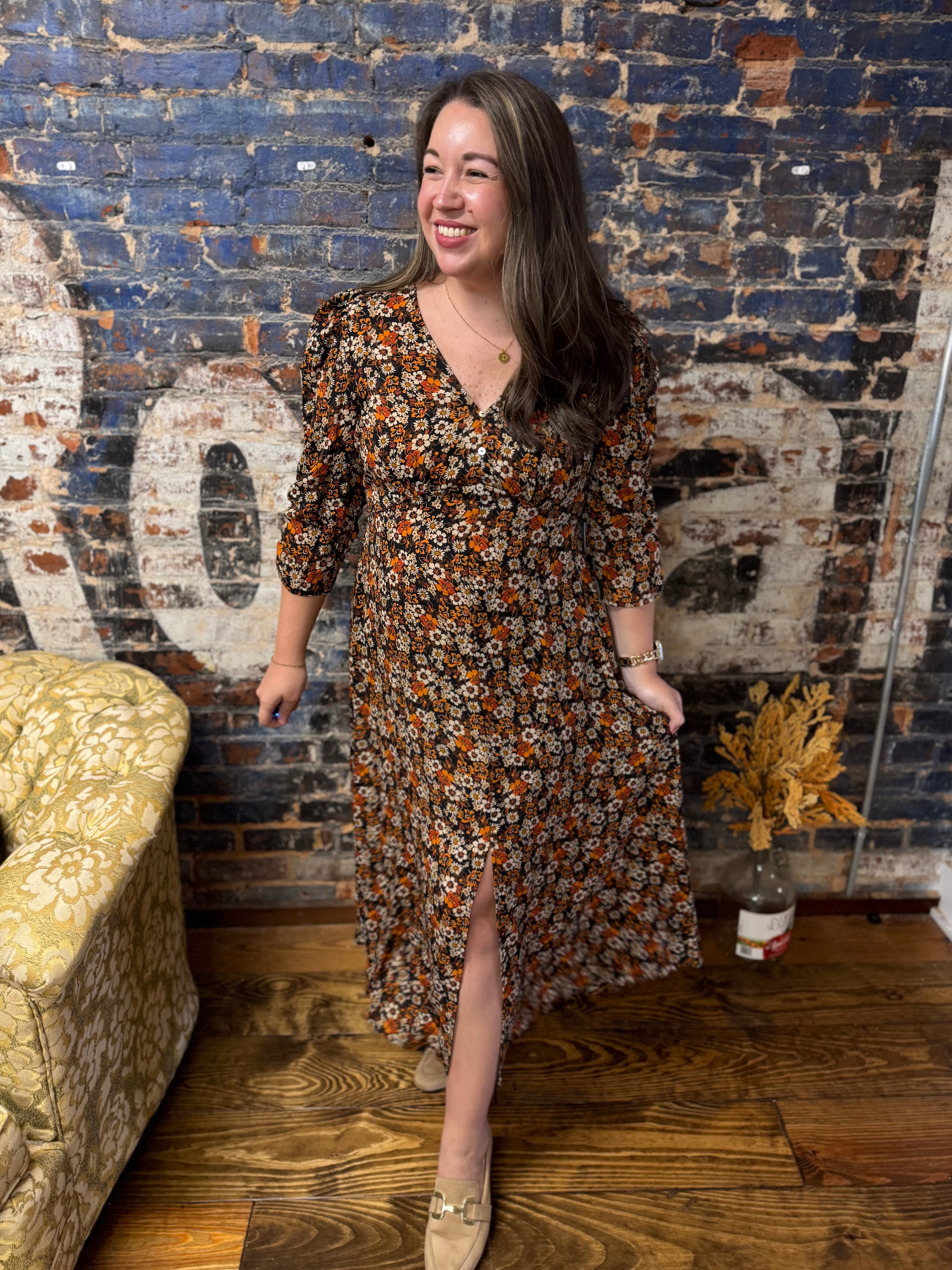 Autumn Whispers Maxi Dress