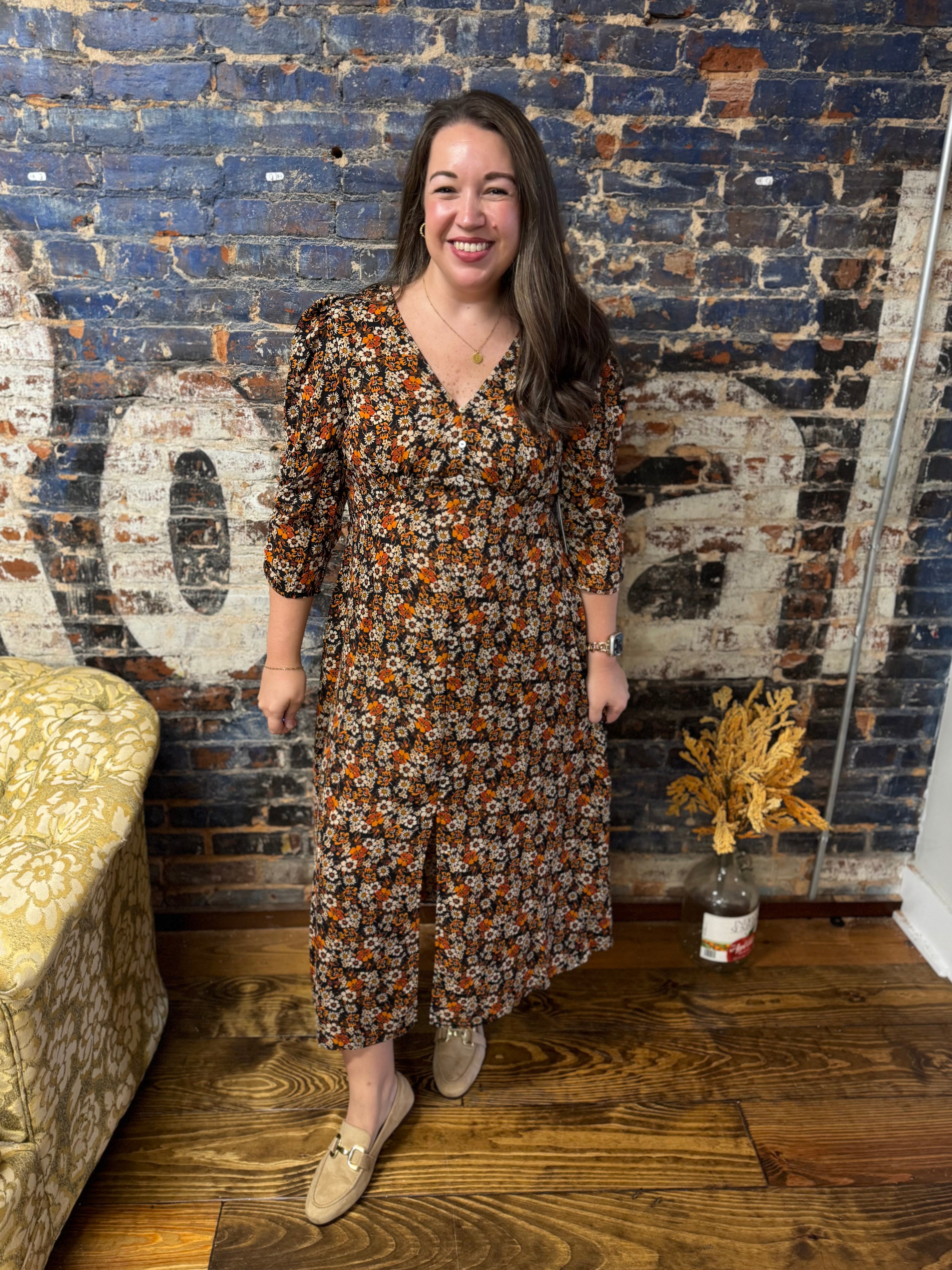 Autumn Whispers Maxi Dress