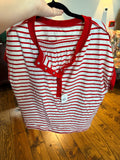 Red Stripe Short Set