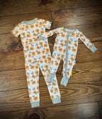 Peachy Blooms Bamboo Pajamas Set