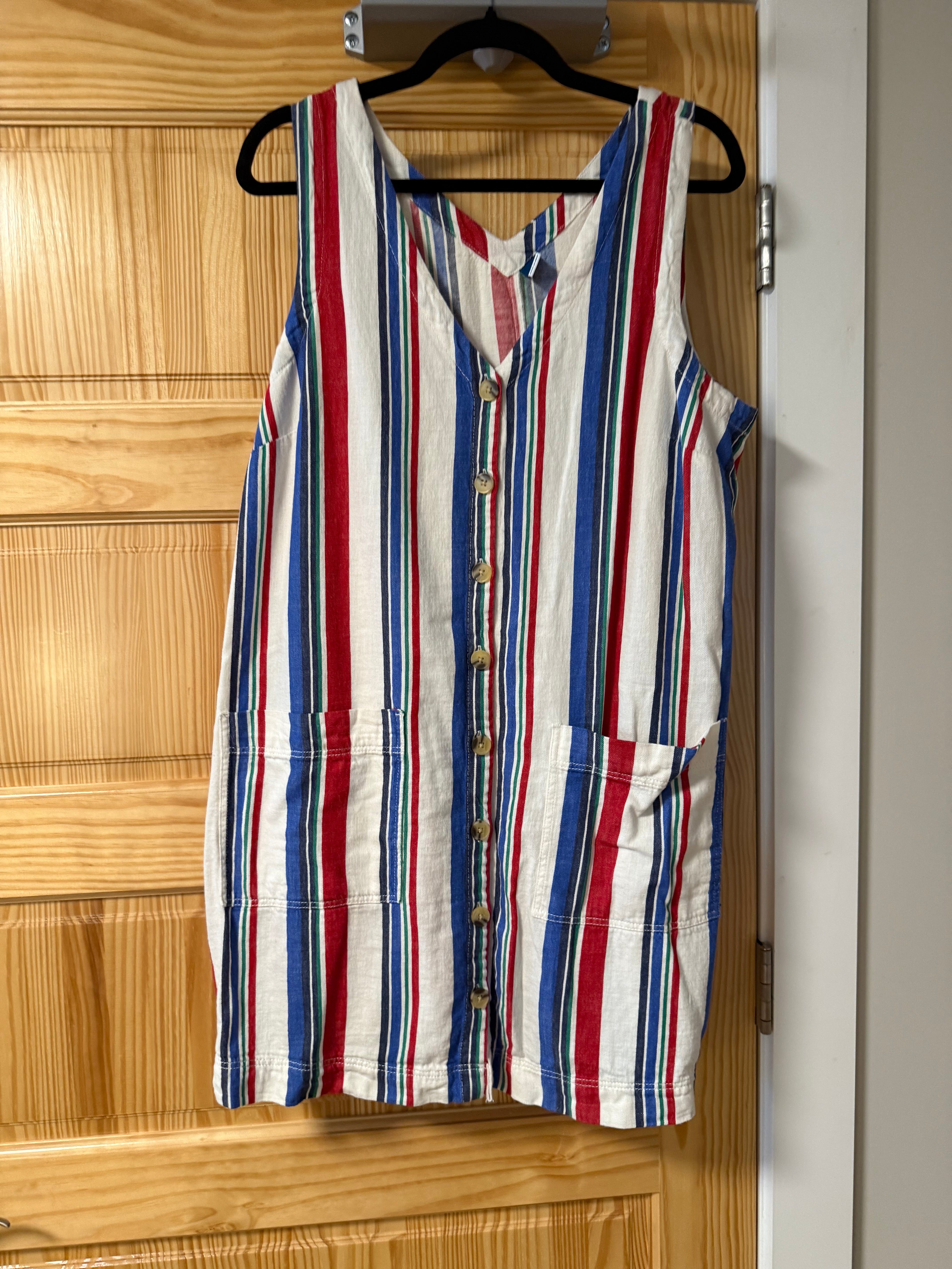 Red, White + Blue Striped Dress