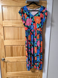 Bright Floral Midi Dress