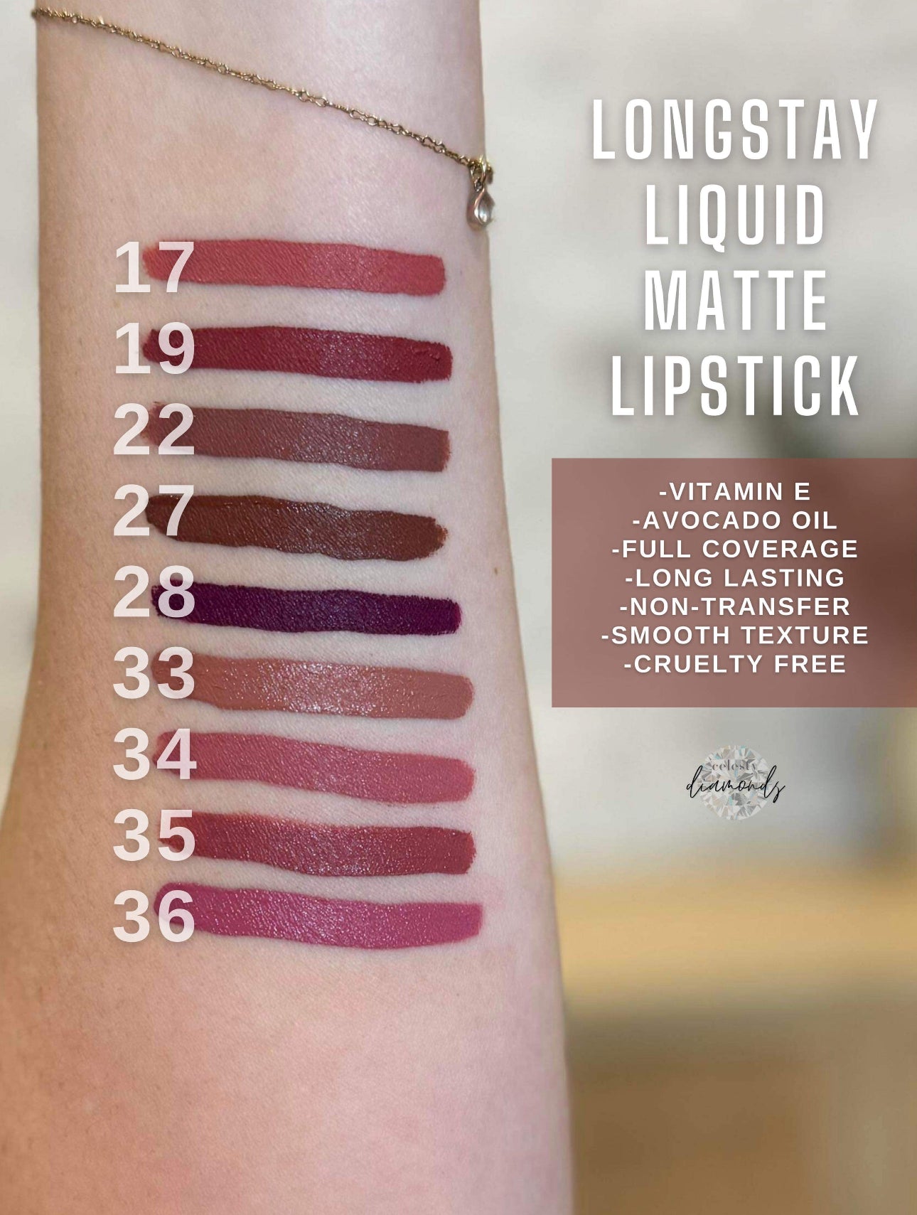 Celesty Longstay Liquid Matte Lipstick