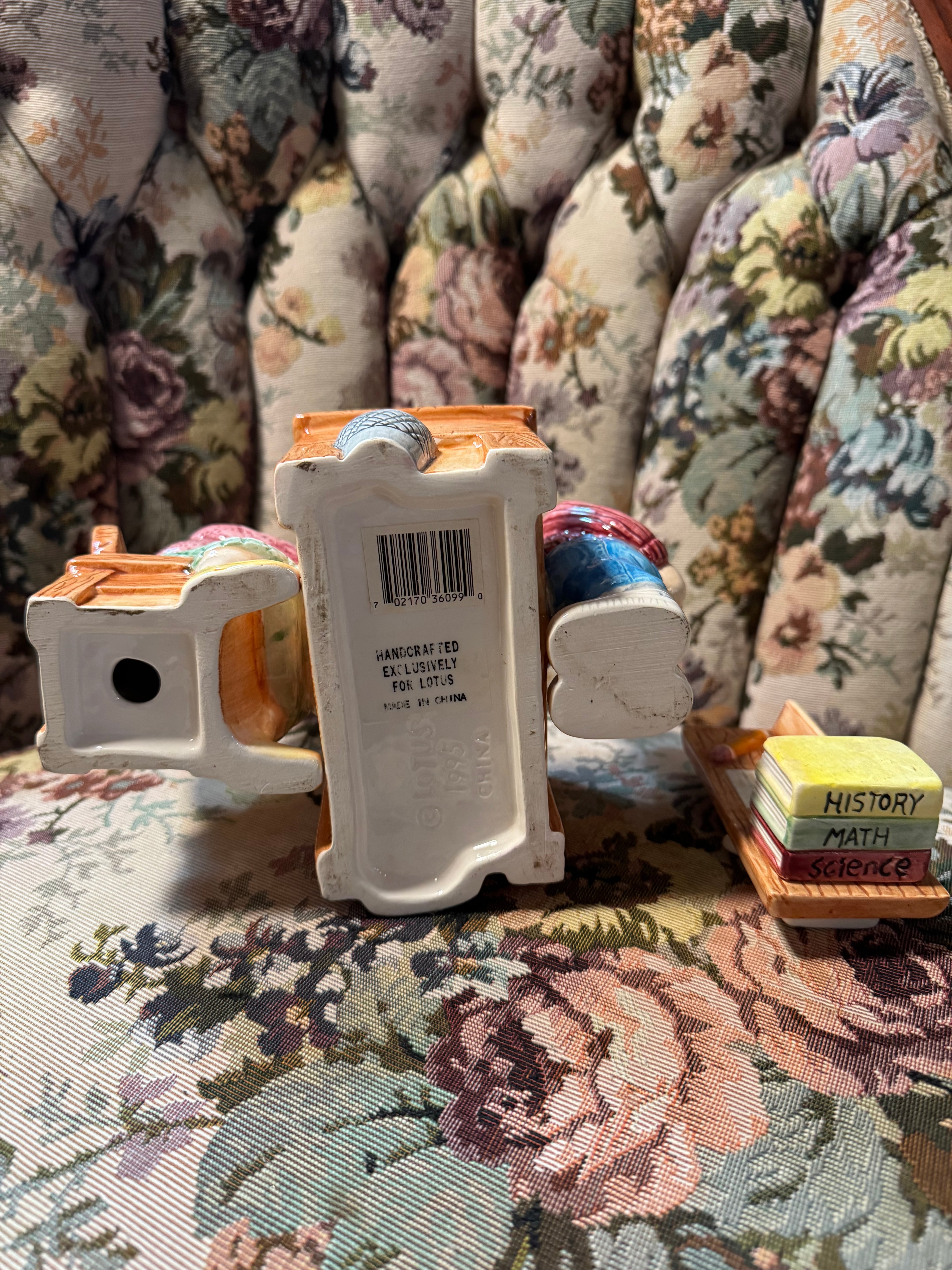 Teapot Teacher's Desk Mrs. Strickly Lotus China 1995 Vintage