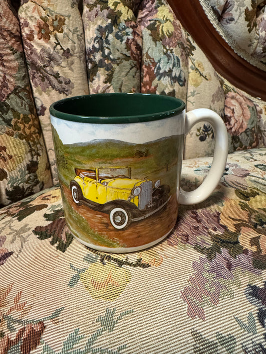 Flowers Inc. Vintage Car Mug