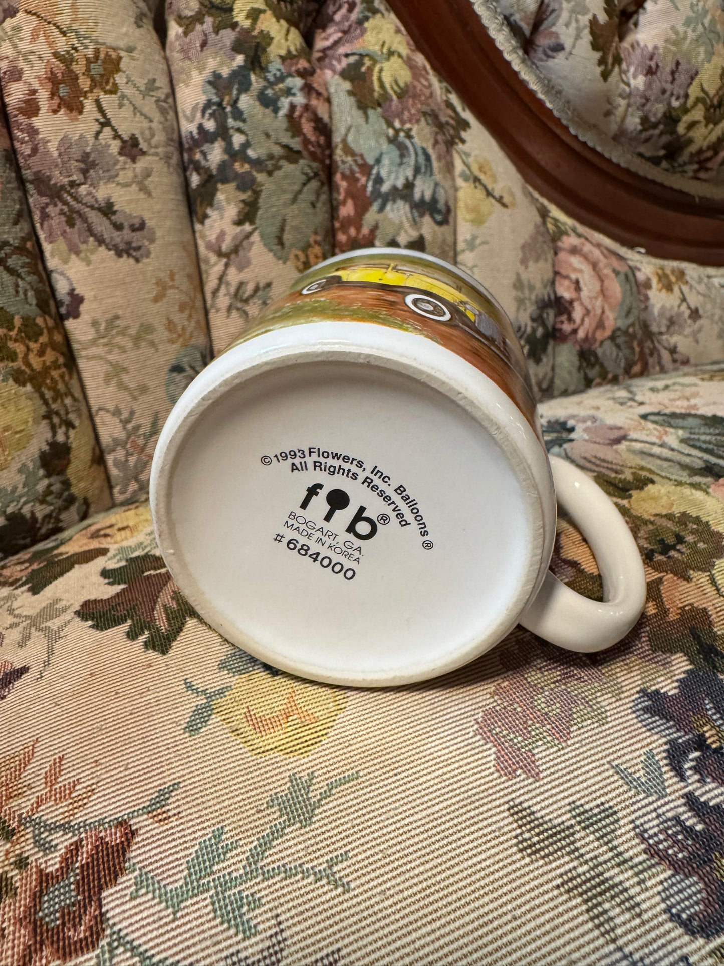 Flowers Inc. Vintage Car Mug