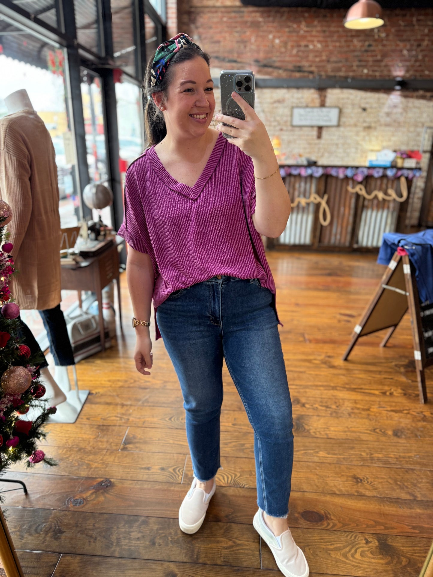 Simple Ribbed Dolman Top in 2 Colors