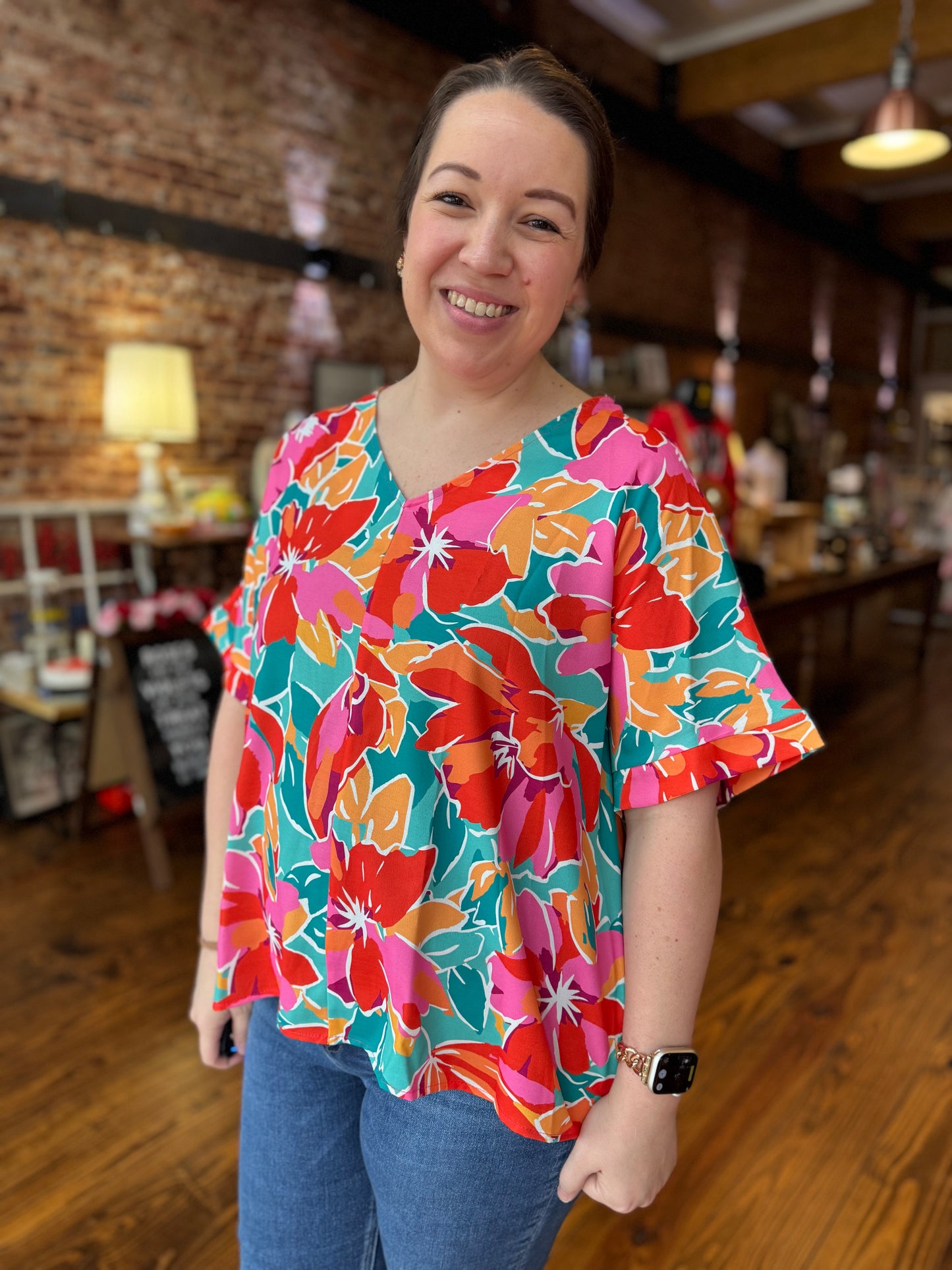 Alicia Floral Woven Blouse