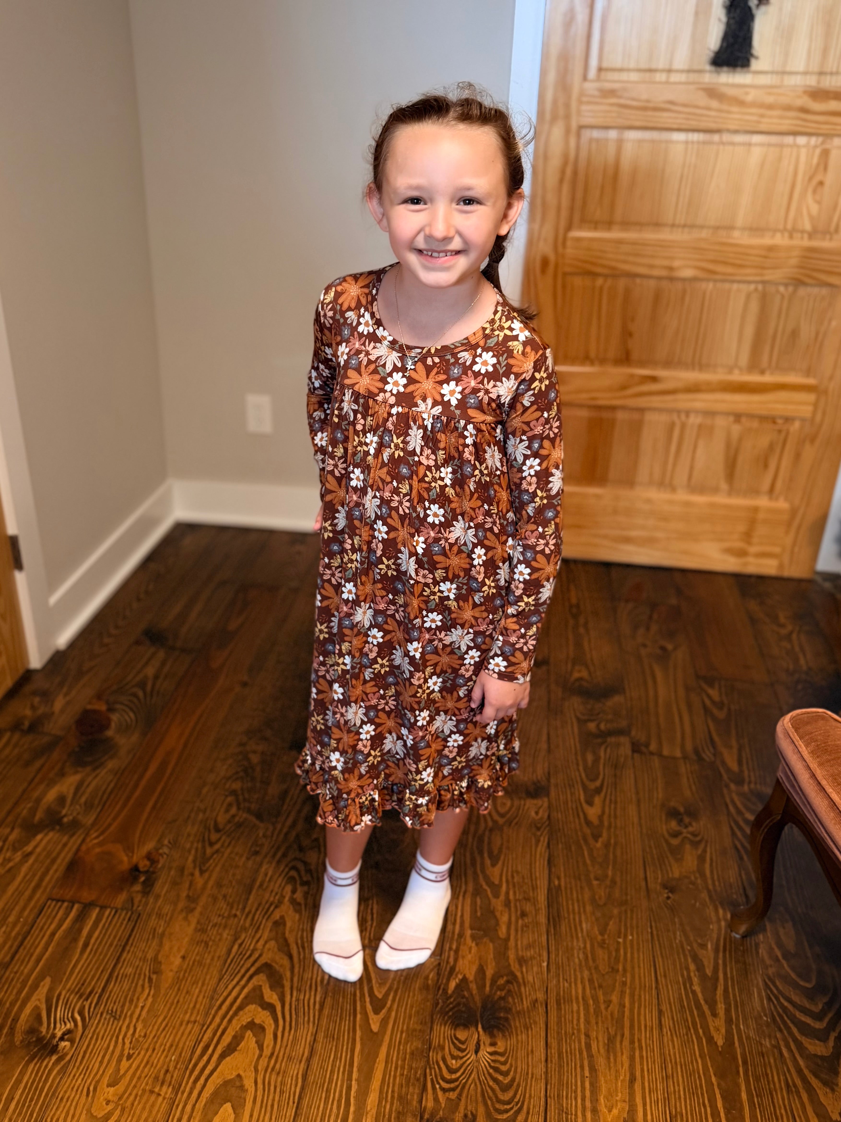 Meadows + Mocha Girls Nightgown