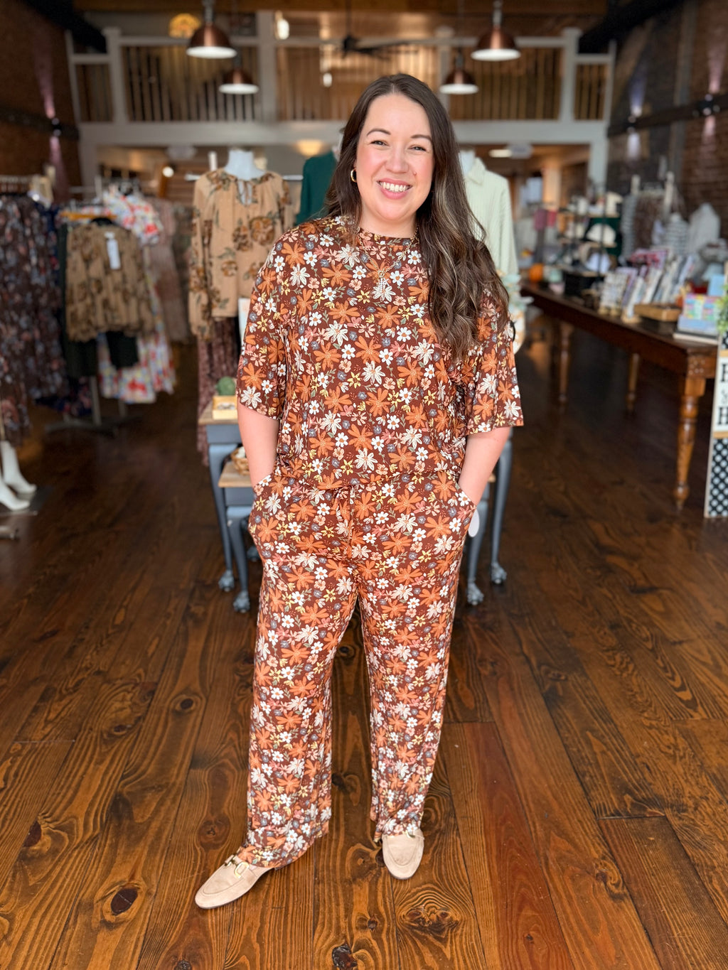 Meadows + Mocha Adult Pajama Set