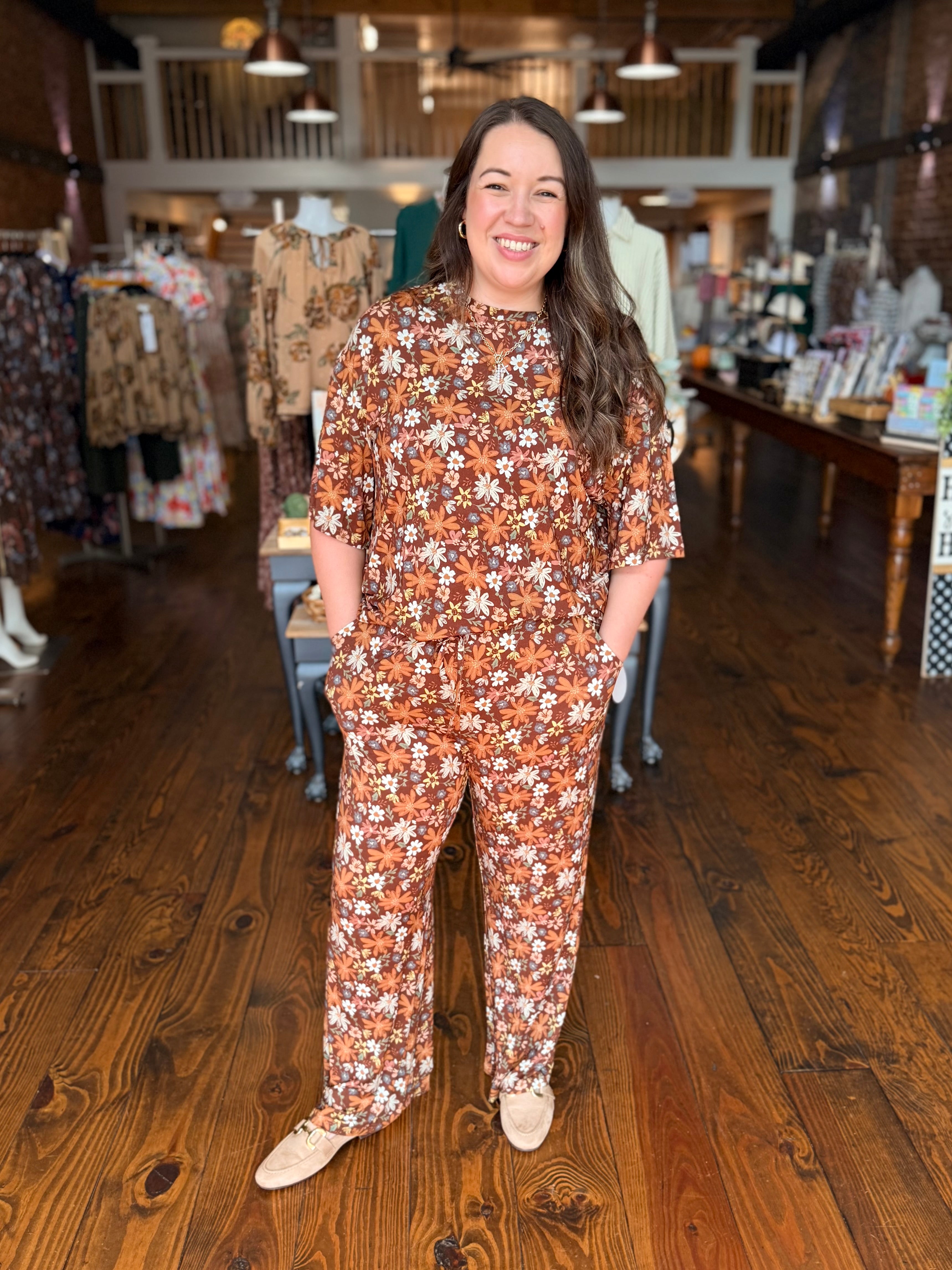 Meadows + Mocha Adult Pajama Set