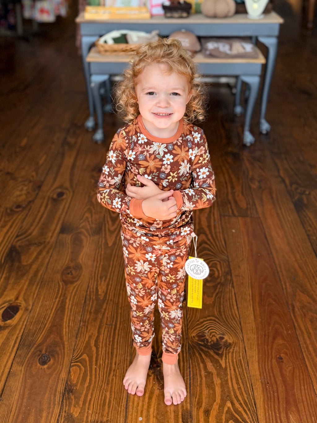 Meadows + Mocha Toddler Bamboo Pajama Set