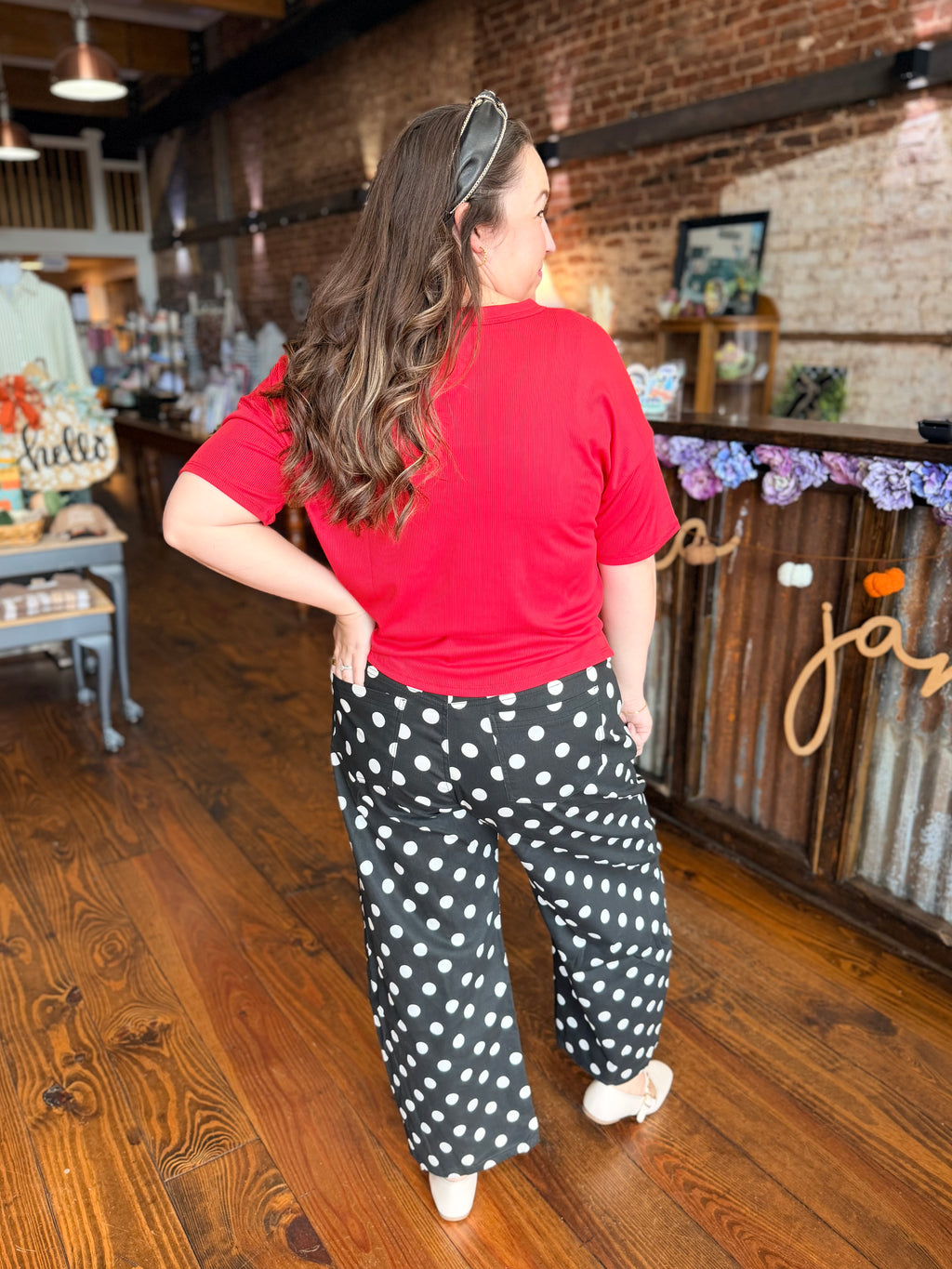 The Classic Red Ribbed Top
