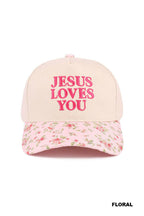 Jesus Loves You Hat - Floral