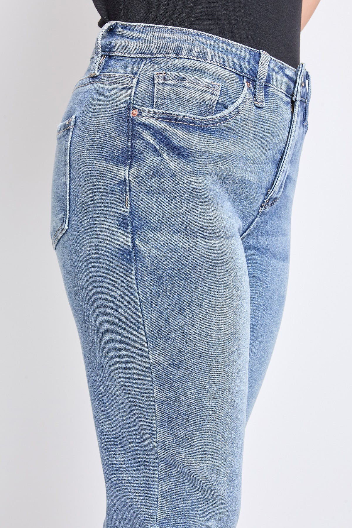 Vintage High Rise Slim Straight Jeans - Light Wash