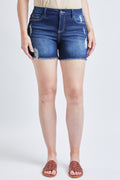 Missy Curvy High Rise Fray Hem Shorts