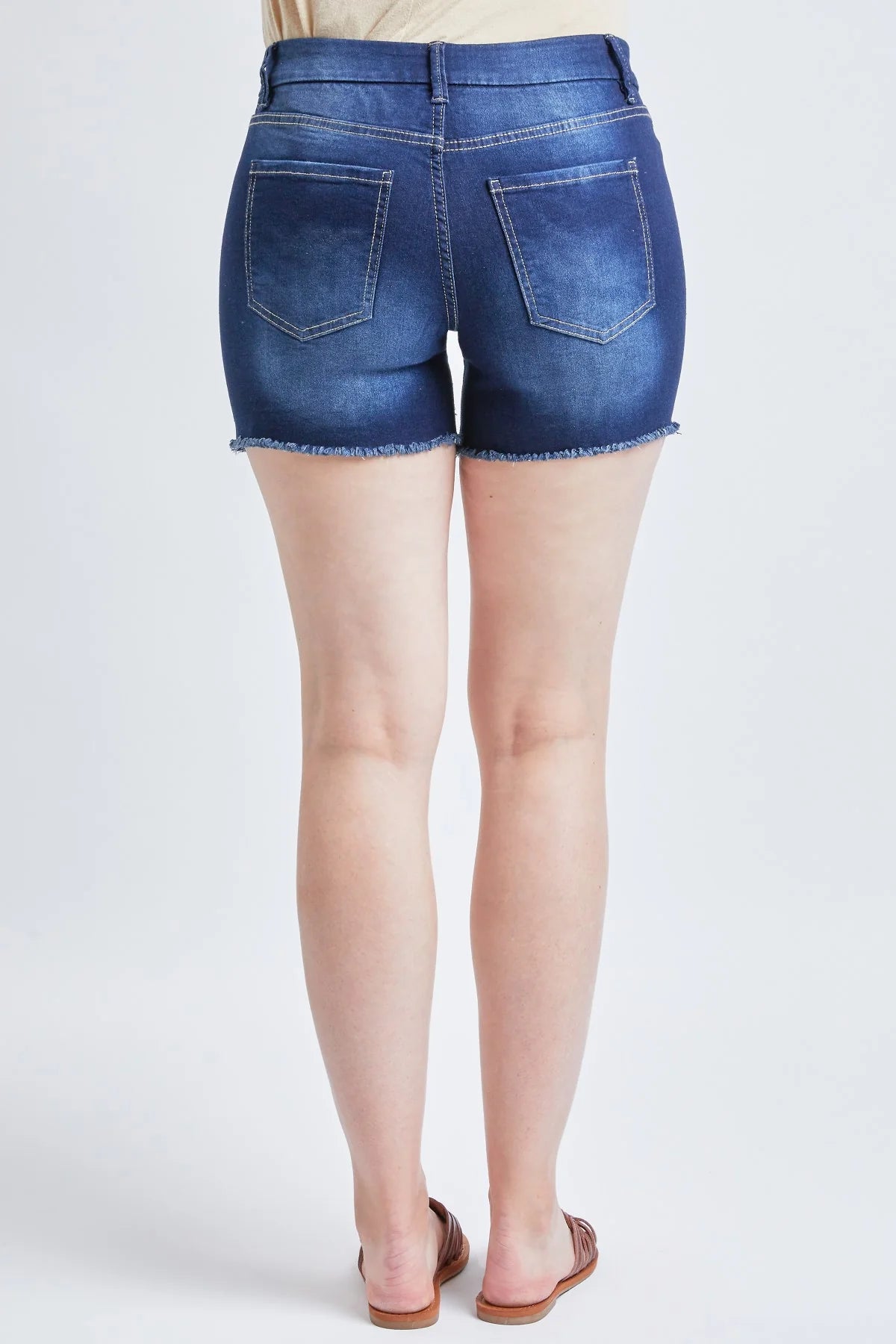 Missy Curvy High Rise Fray Hem Shorts