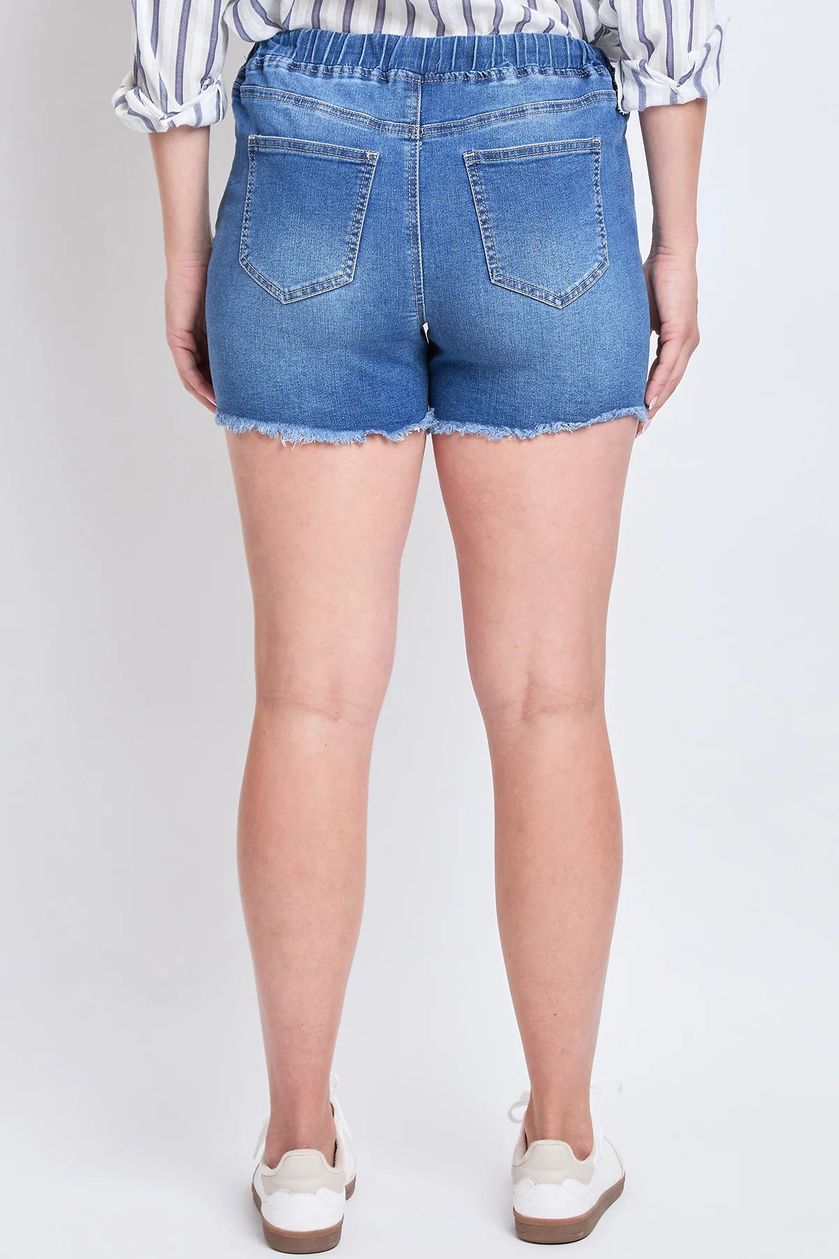 Missy Frayed Hem Jogger Shorts