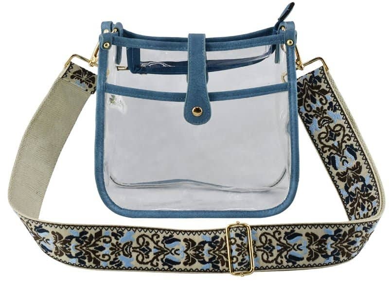 Jeanette Clear Crossbody Bag With Guitar Strap