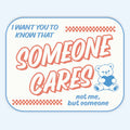 Someone Cares Teddy Bear Sticker