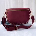 Carina Suede Studded Crossbody Bag