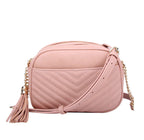 Lindsay Double Zip Chevron Crossbody Bag