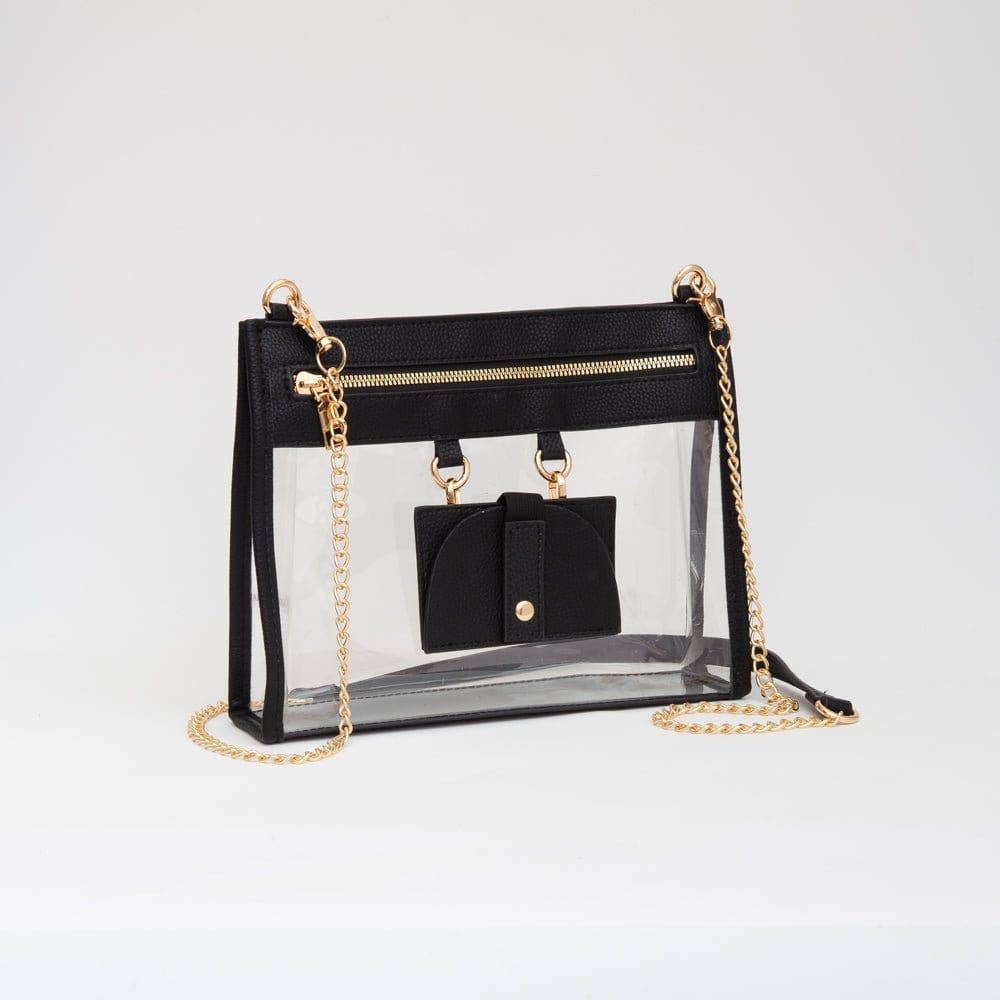 Clear Crossbody Bag With Sunglasses Holder