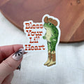 Bless Your Lil' Heart Cowboy Frog Sticker