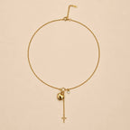 Gold & Cross Y Necklace