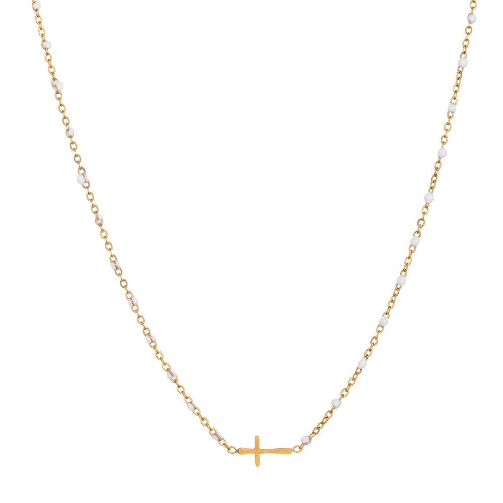 Beaded Cross Necklace