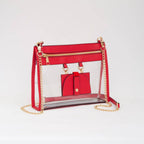 Clear Crossbody Bag With Sunglasses Holder