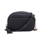 Lindsay Double Zip Chevron Crossbody Bag