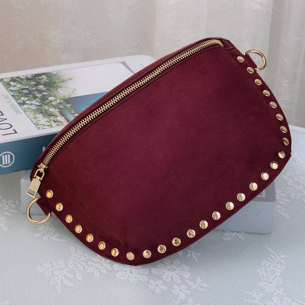 Carina Suede Studded Crossbody Bag