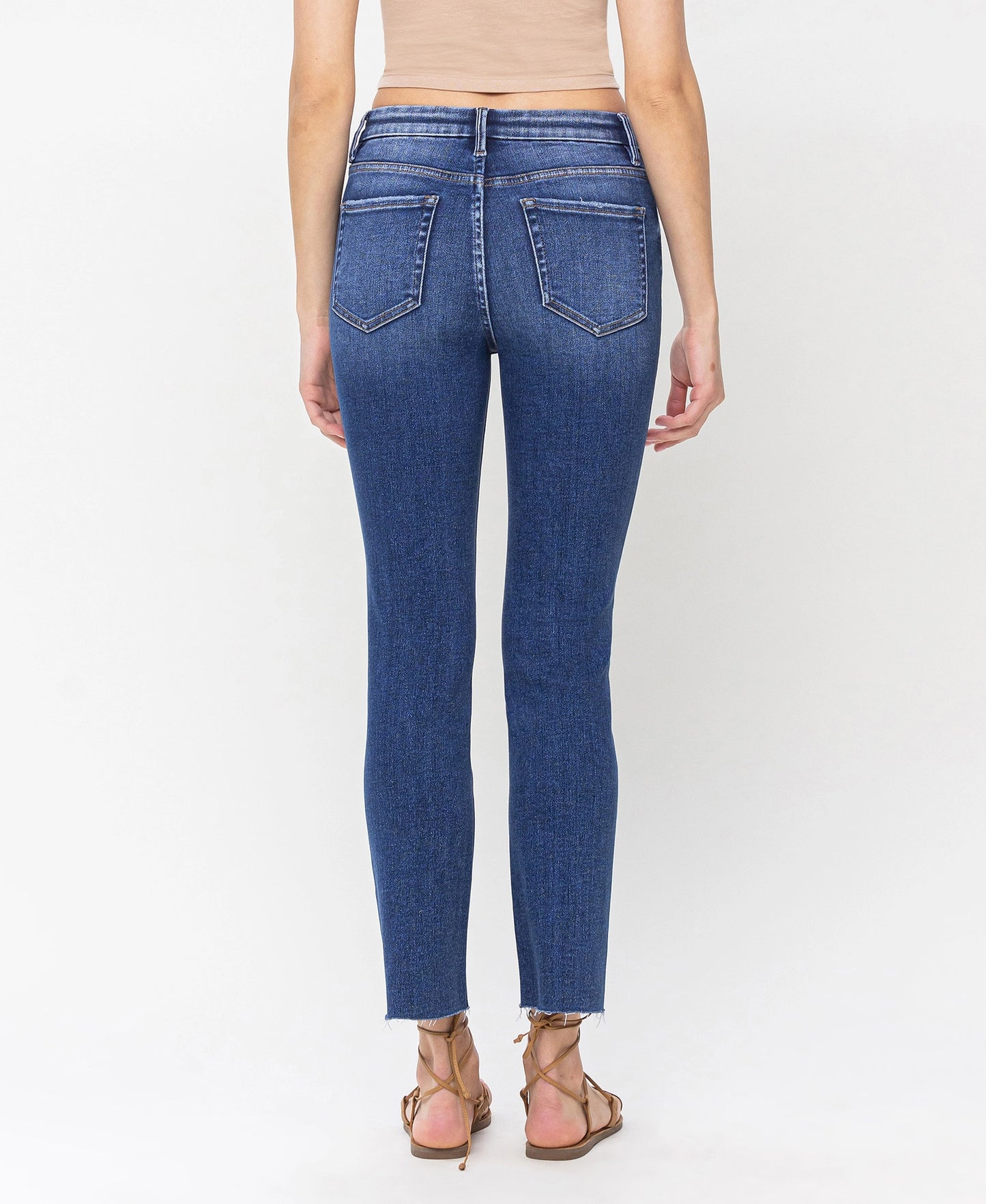 Jeanne High Rise Medium Wash Straight Jeans - Vervet