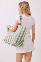 Striped Terry Beach Tote Bag