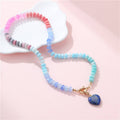 Natural Stone & Glass Bead Necklace