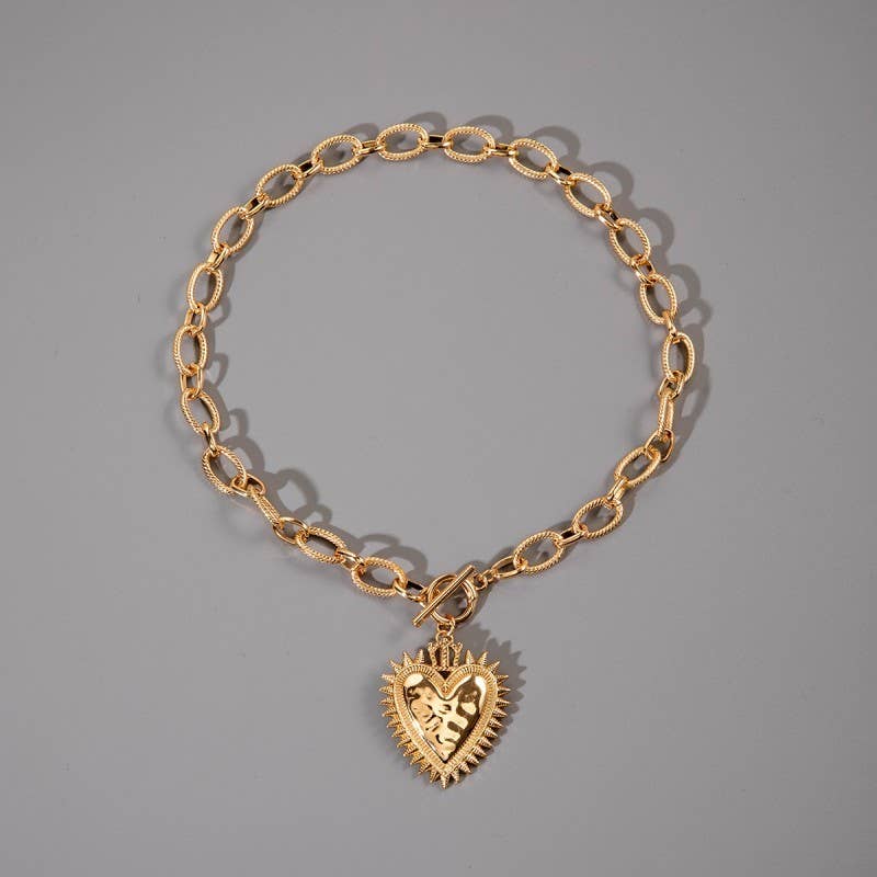 Chunky Heart Chain Necklace