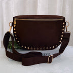 Carina Suede Studded Crossbody Bag