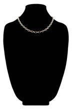 Two-Tone Textured Link Chain Necklace