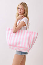 Striped Terry Beach Tote Bag