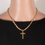 Multi Chain Cross Pendant Necklace