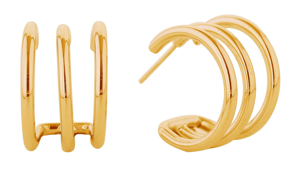 Triple Circle Post Earrings